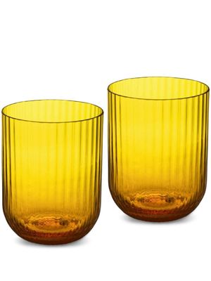 Dolce & Gabbana lot de 2 verres Murano soufflés à la main - Jaune