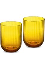 Dolce & Gabbana lot de 2 verres Murano soufflés à la main - Jaune