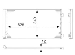 Condensor, airconditioning AC751000S