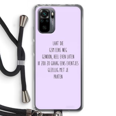 GSM: Xiaomi Redmi Note 10 Pro Transparant Hoesje met koord