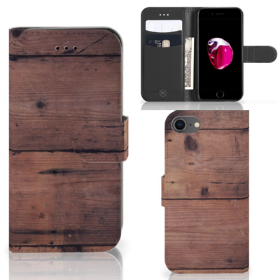 iPhone 7 | 8 | SE (2020) | SE (2022) | Book Style Case | Old Wood