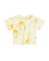 HEMA Newborn Baby T-shirt Giraf Lichtgeel (lichtgeel) - thumbnail