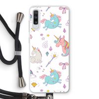 Fantasiewereld: Samsung Galaxy A70 Transparant Hoesje met koord