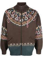 Perks And Mini cardigan Mirage Fair Isle - Marron