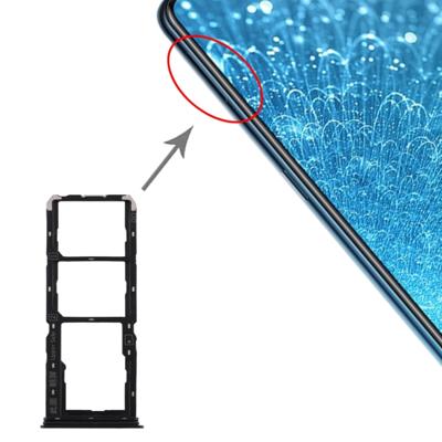 SIM-kaart lade + SIM-kaart lade + micro SD-kaart lade voor vivo S1 (zwart)
