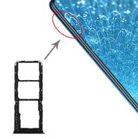 SIM-kaart lade + SIM-kaart lade + micro SD-kaart lade voor vivo S1 (zwart)