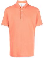Brunello Cucinelli polo à effet superposé - Orange Brunello Cucinelli polo à effet superposé - Orange