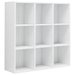 vidaXL Boekenkast 98x29x97,5 cm bewerkt hout hoogglans wit