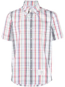 Thom Browne chemise à carreaux vichy - Blanc