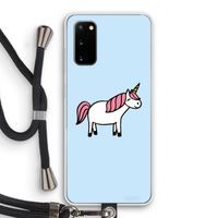 Eenhoorn: Samsung Galaxy S20 Transparant Hoesje met koord