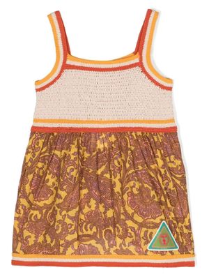 ZIMMERMANN Kids robe sans manches Tiggy en crochet - Jaune