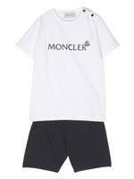 Moncler Enfant survêtement à logo imprimé - Blanc