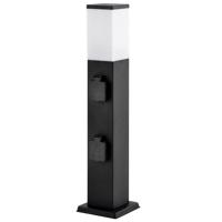 LED Buitenstopcontactpaal 54cm - sokkellamp met buitenstopcontact - 4 stopcontacten - IP44 waterdicht - E27 fitting - Zwart LED Buitenstopcontactpaal 54cm - sokkellamp met buitenstopcontact - 4 stopcontacten - IP44 waterdicht - E27 fitting - Zwart