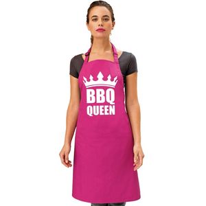 Barbecueschort BBQ Queen roze dames - Feestschorten