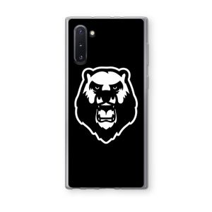 Angry Bear (black): Samsung Galaxy Note 10 Transparant Hoesje