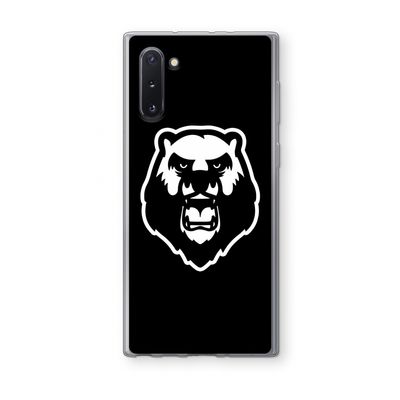 Angry Bear (black): Samsung Galaxy Note 10 Transparant Hoesje