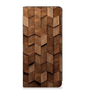 Book Wallet Case voor Google Pixel 7A Wooden Cubes