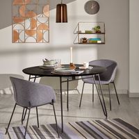 Kave Home Uitschuifbare Ronde Eettafel Milian Ø120 x 120/160/200cm - Zwart - thumbnail