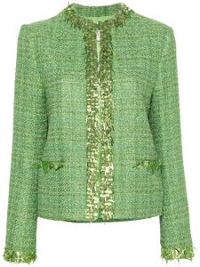 Valentino Garavani veste en tweed à sequins brodés - Vert