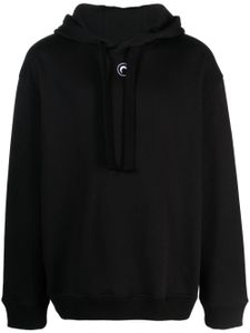 Marine Serre hoodie en coton à imprimé Rose - Noir