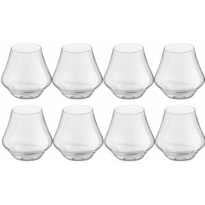 8x Drinkglazen/waterglazen transparant 220 ml Artisan