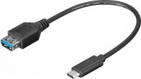 Goobay TCOCUSB3102 USB-kabel 0,2 m USB 3.2 Gen 1 (3.1 Gen 1) USB C USB A Zwart