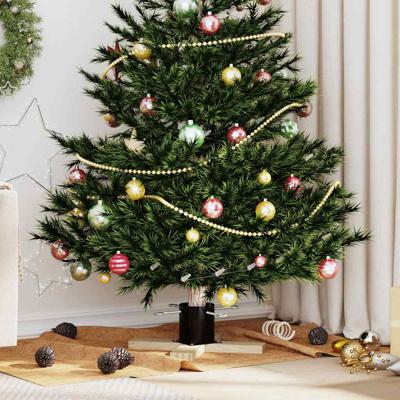 Kerstboomstandaard Zwart 50 x 50 x 16 cm Massief grenenhout