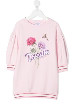 Monnalisa robe-sweat à imprimé Dream - Rose