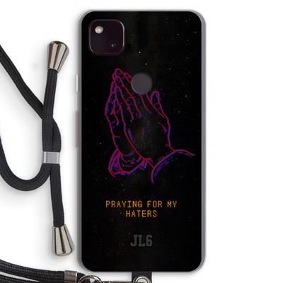 Praying For My Haters: Pixel 4a 5G Transparant Hoesje met koord
