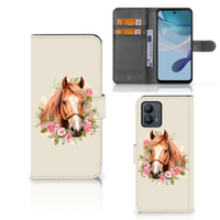 Telefoonhoesje met Pasjes voor Motorola Moto G53 Paard