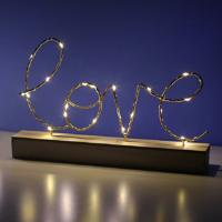 LED beetje nacht licht slaapkamer bed smeedijzeren houten huis decoratie verjaardagsgift (brief liefde)
