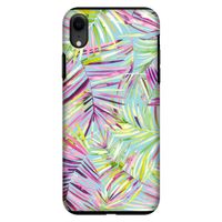 Tropical Palms Blue: iPhone XR Tough Case