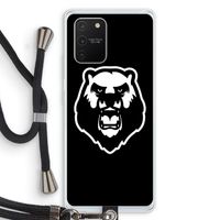 Angry Bear (black): Samsung Galaxy S10 Lite Transparant Hoesje met koord