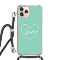 Best heart pastel: iPhone 11 Pro Max Transparant Hoesje met koord