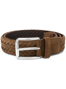 Tod's woven buckle belt - Marron