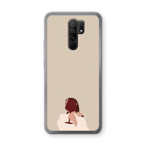 I drink wine: Xiaomi Redmi 9 Transparant Hoesje