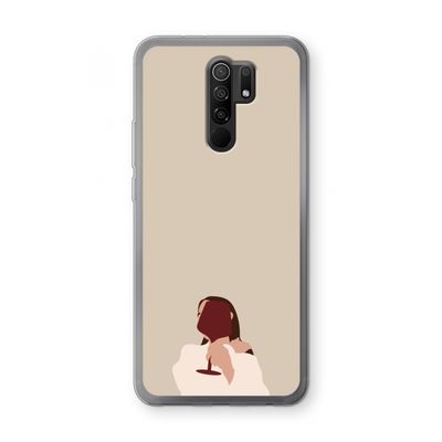 I drink wine: Xiaomi Redmi 9 Transparant Hoesje