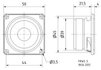 Visaton FRWS 5 - 8 Ohm 2 inch 5 cm Breedband-luidspreker 4 W 8 Ω Zwart - thumbnail