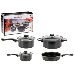 Camping/outdoor anti-aanbak pannenset 7 delig   -