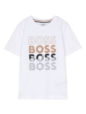 BOSS Kidswear t-shirt en jersey à logo imprimé - Blanc