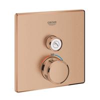 Opbouwdeel GROHE Grohtherm Smartcontrol Douche T, Vierkant Warm Sunset Geborsteld