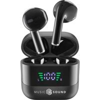 Cellularline In Ear headset Bluetooth, Draadloos Zwart Oplaadbox, Indicator voor batterijstatus, Volumeregeling