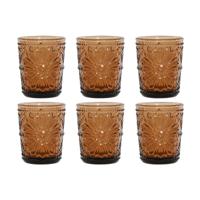 Glazenset Home ESPRIT Amber Kristal (6 Stuks)