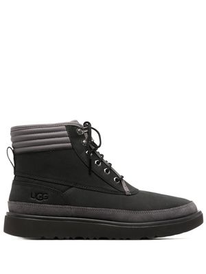 UGG bottines matelassées à lacets - Noir