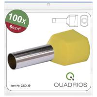 Quadrios 22C439 Dubbele adereindhulzen 6 mm² Deels geïsoleerd Geel 1 set(s) - thumbnail