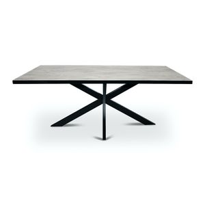 Stalux Eettafel Gijs - zwart / beton