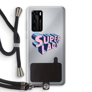 Superlady: Huawei P40 Transparant Hoesje met koord