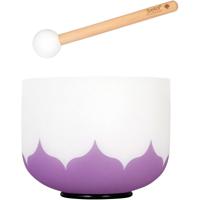 Sela SECLU8B Violet Crystal Singing Bowl Set - Lotus (B: 432 Hz)