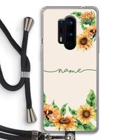 Zonnebloemen: OnePlus 8 Pro Transparant Hoesje met koord