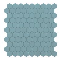 By Goof hexagon mozaiek mat voor vloer en wand 29,5 x 29,5 cm, jade - thumbnail